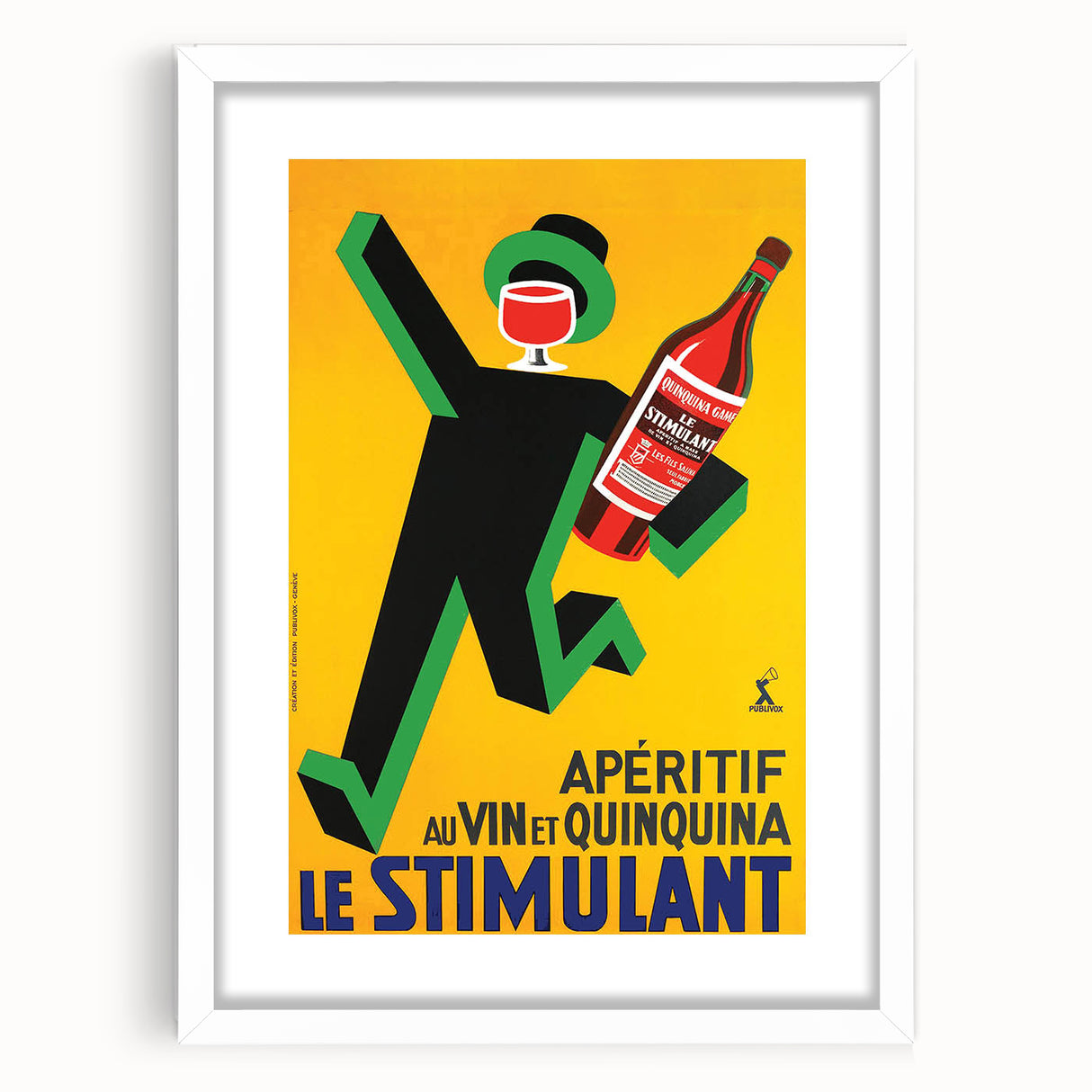 Vintage Advertising Poster: Retro Stimulant Drink Wall Art for Home