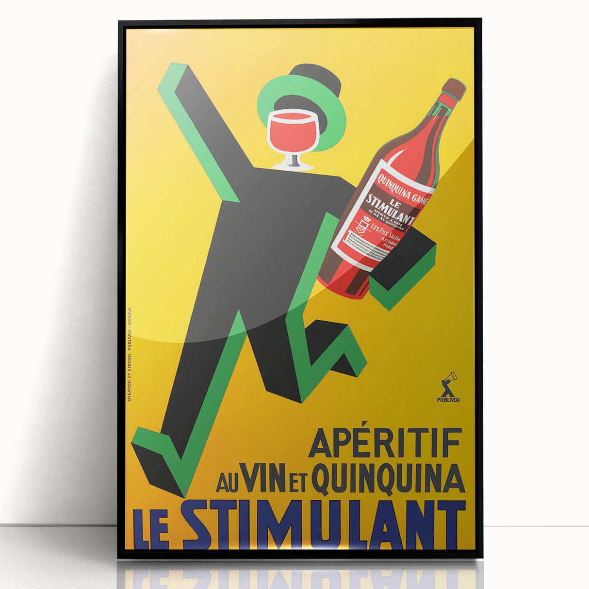 Vintage Advertising Poster: Retro Stimulant Drink Wall Art for Home