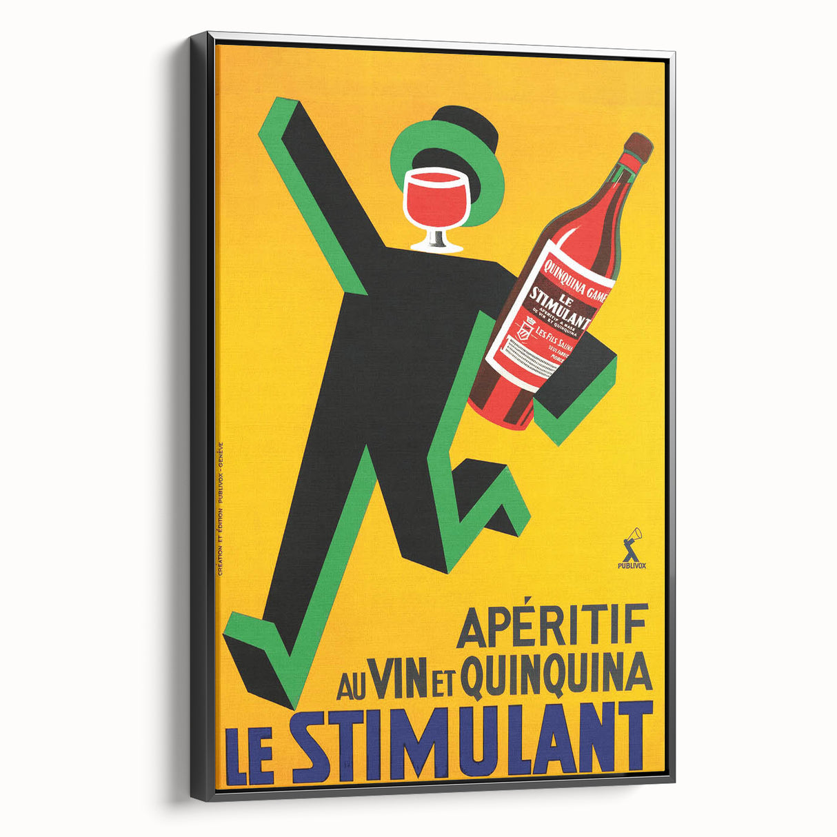 Vintage Advertising Poster: Retro Stimulant Drink Wall Art for Home