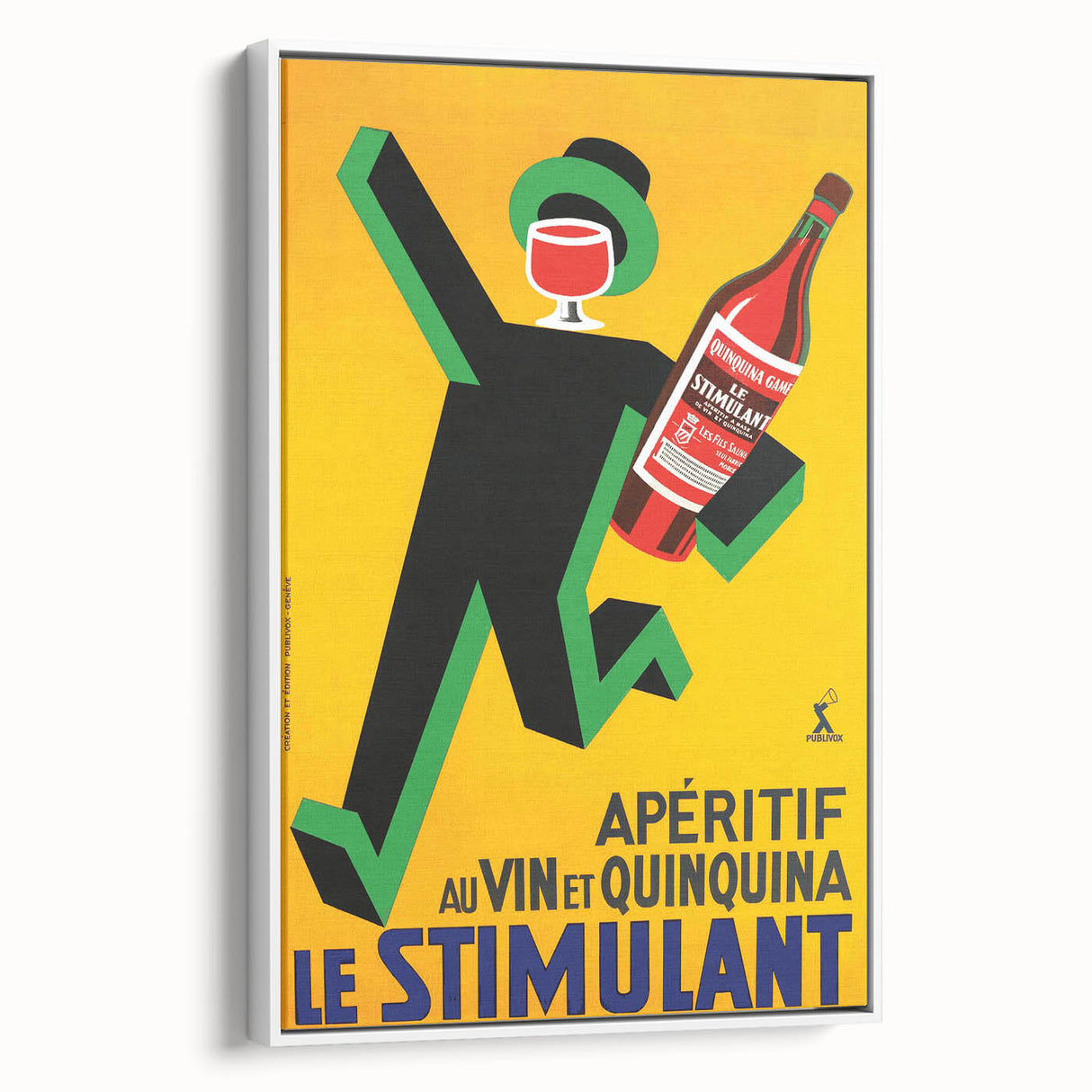 Vintage Advertising Poster: Retro Stimulant Drink Wall Art for Home