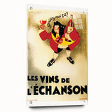 Vintage Advertising Poster: Les Vins de L'Échanson Retro Wall Art