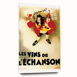 Vintage Advertising Poster: Les Vins de L'Échanson Retro Wall Art