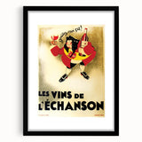 Vintage Advertising Poster: Les Vins de L'Échanson Retro Wall Art