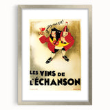 Vintage Advertising Poster: Les Vins de L'Échanson Retro Wall Art