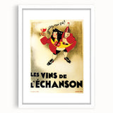 Vintage Advertising Poster: Les Vins de L'Échanson Retro Wall Art