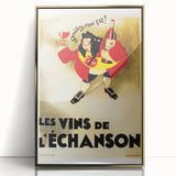 Vintage Advertising Poster: Les Vins de L'Échanson Retro Wall Art