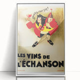 Vintage Advertising Poster: Les Vins de L'Échanson Retro Wall Art