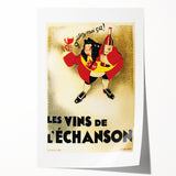 Vintage Advertising Poster: Les Vins de L'Échanson Retro Wall Art