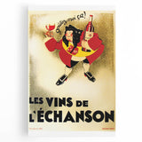Vintage Advertising Poster: Les Vins de L'Échanson Retro Wall Art
