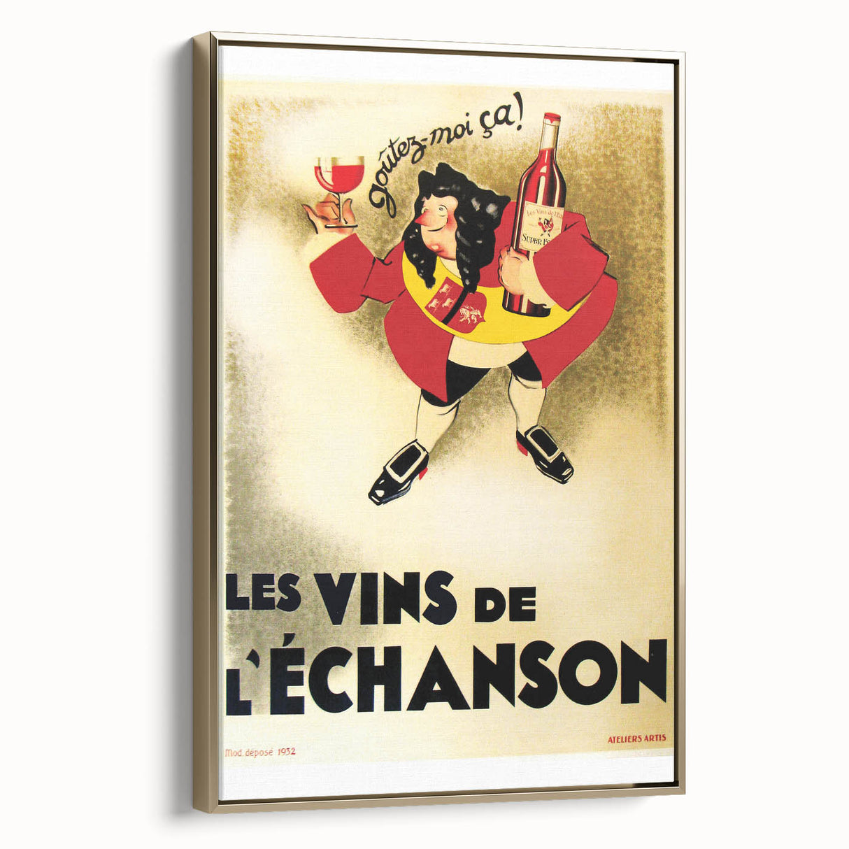 Vintage Advertising Poster: Les Vins de L'Échanson Retro Wall Art