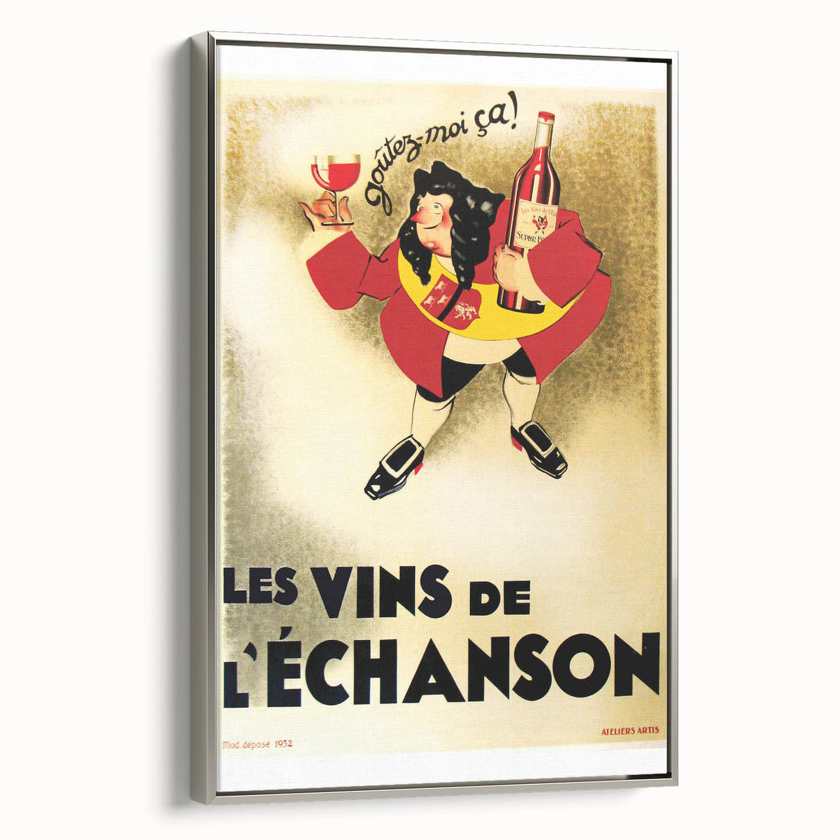 Vintage Advertising Poster: Les Vins de L'Échanson Retro Wall Art