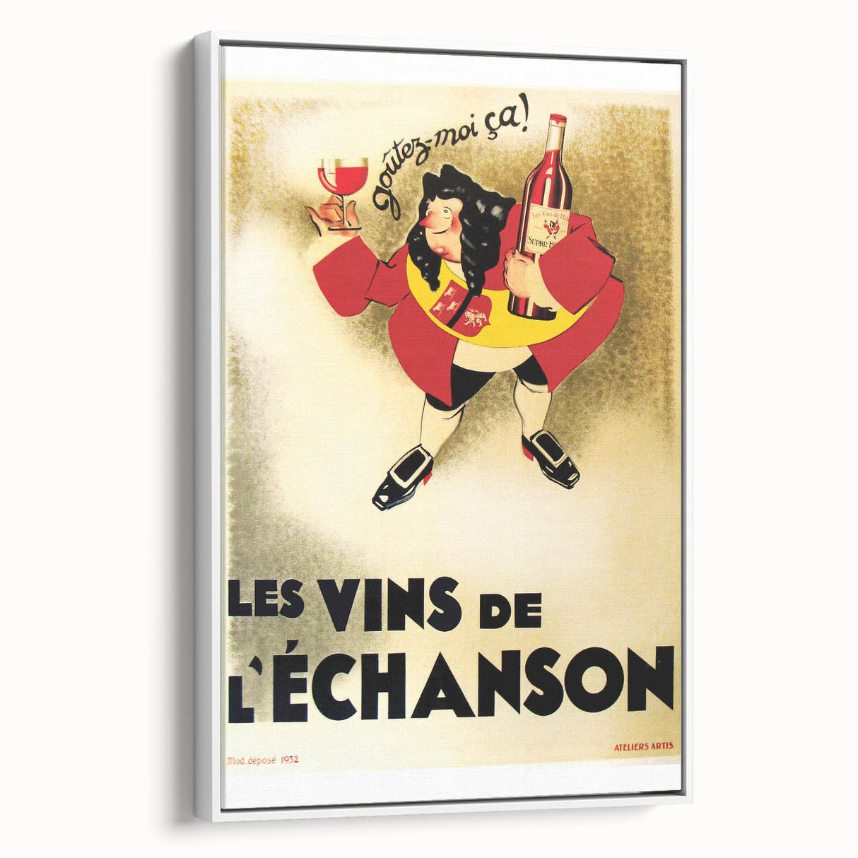 Vintage Advertising Poster: Les Vins de L'Échanson Retro Wall Art