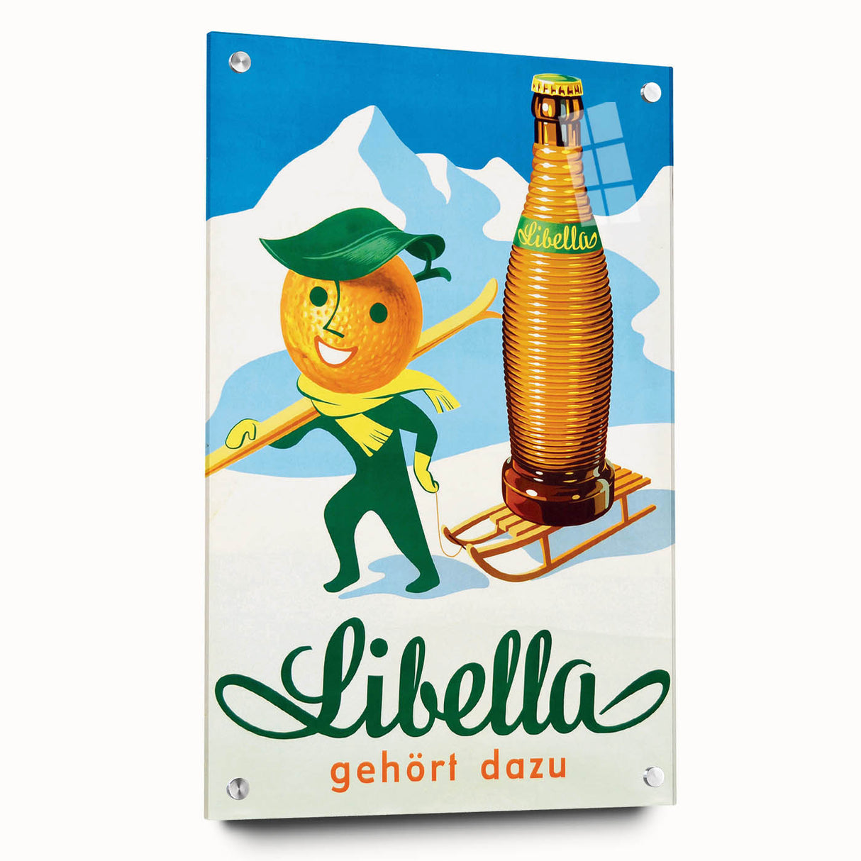 Vintage Libella Poster: Retro Orange Soda Advertising Wall Art