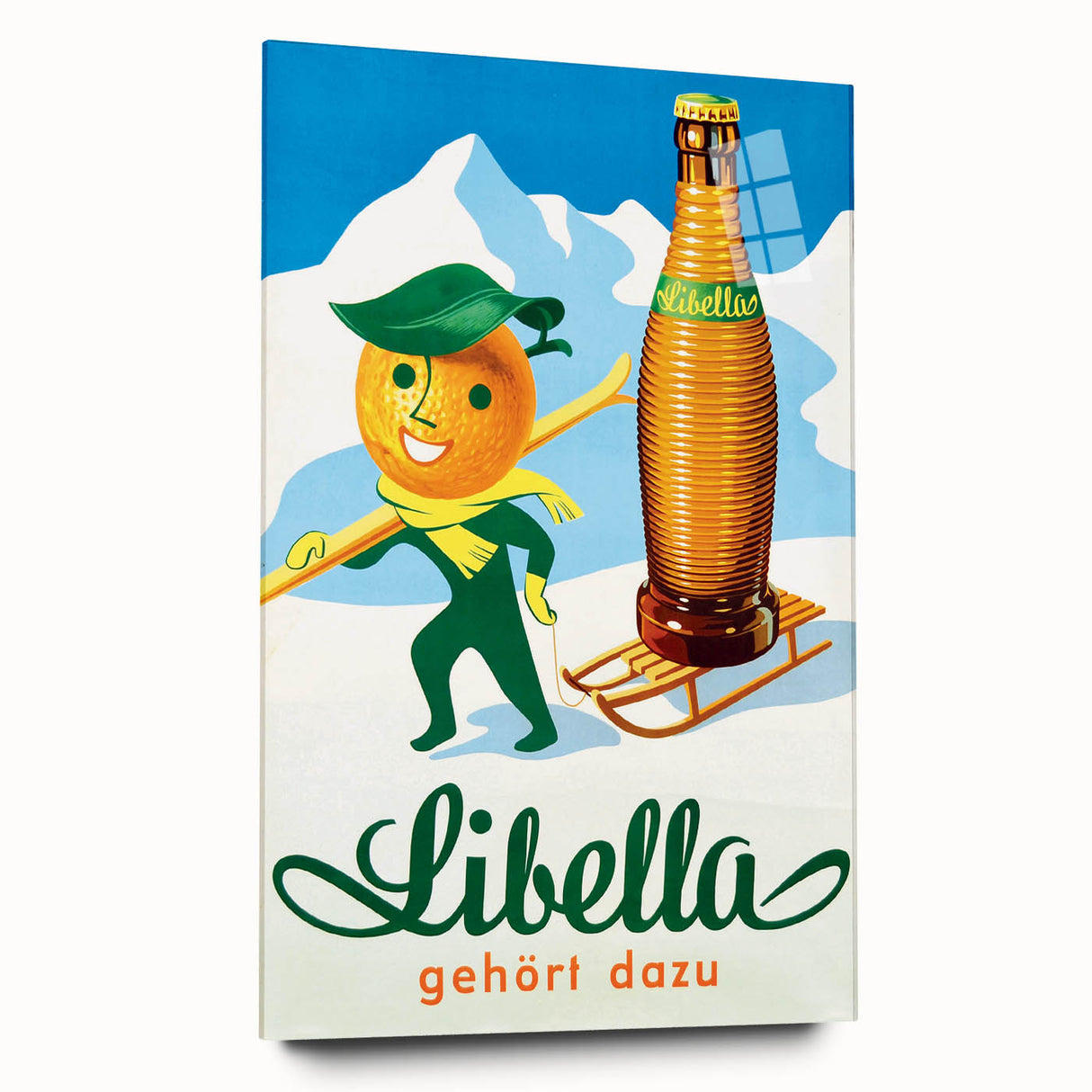 Vintage Libella Poster: Retro Orange Soda Advertising Wall Art