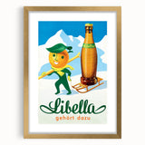 Vintage Libella Poster: Retro Orange Soda Advertising Wall Art