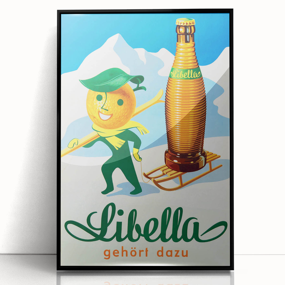Vintage Libella Poster: Retro Orange Soda Advertising Wall Art