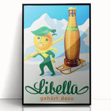 Vintage Libella Poster: Retro Orange Soda Advertising Wall Art