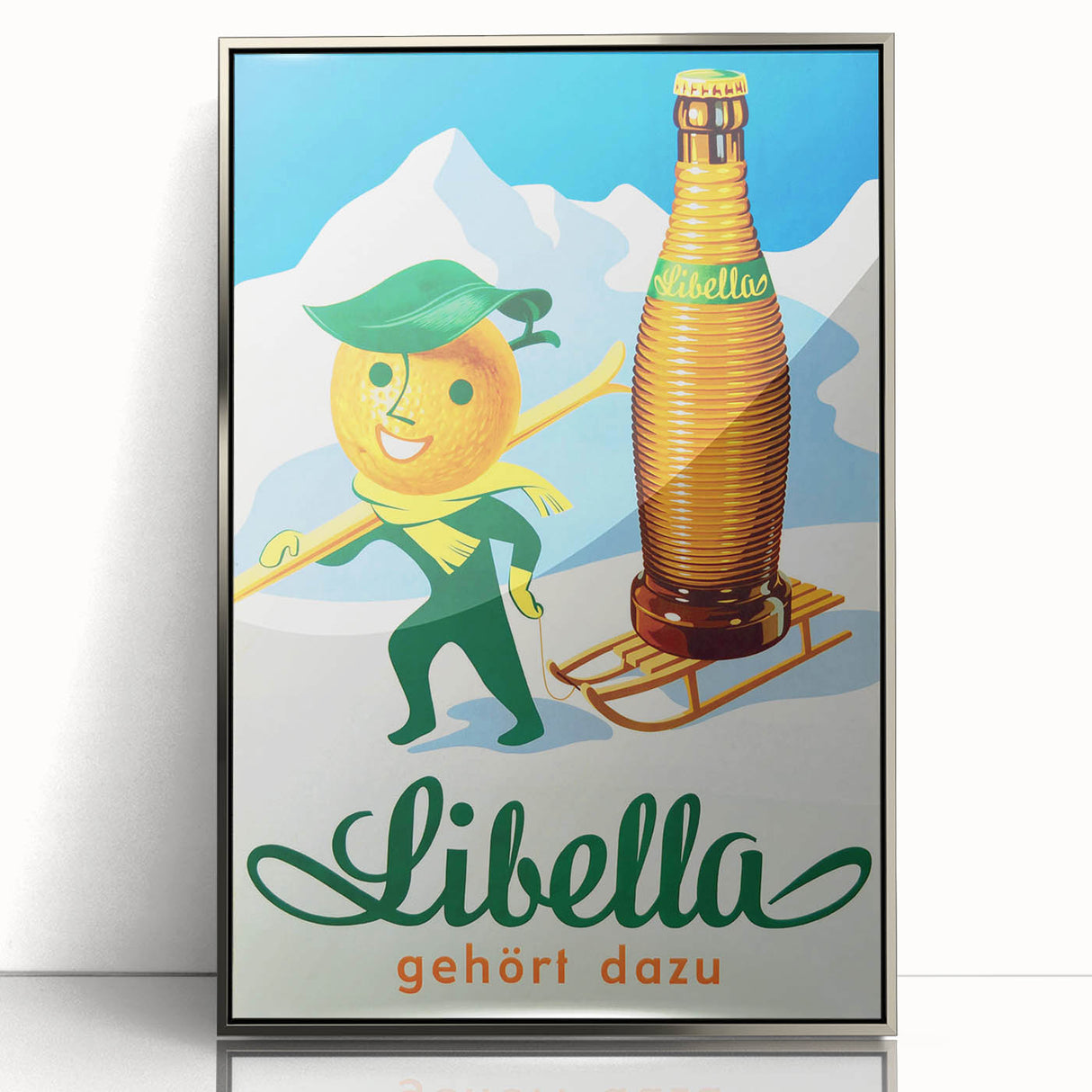 Vintage Libella Poster: Retro Orange Soda Advertising Wall Art