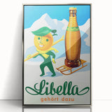 Vintage Libella Poster: Retro Orange Soda Advertising Wall Art