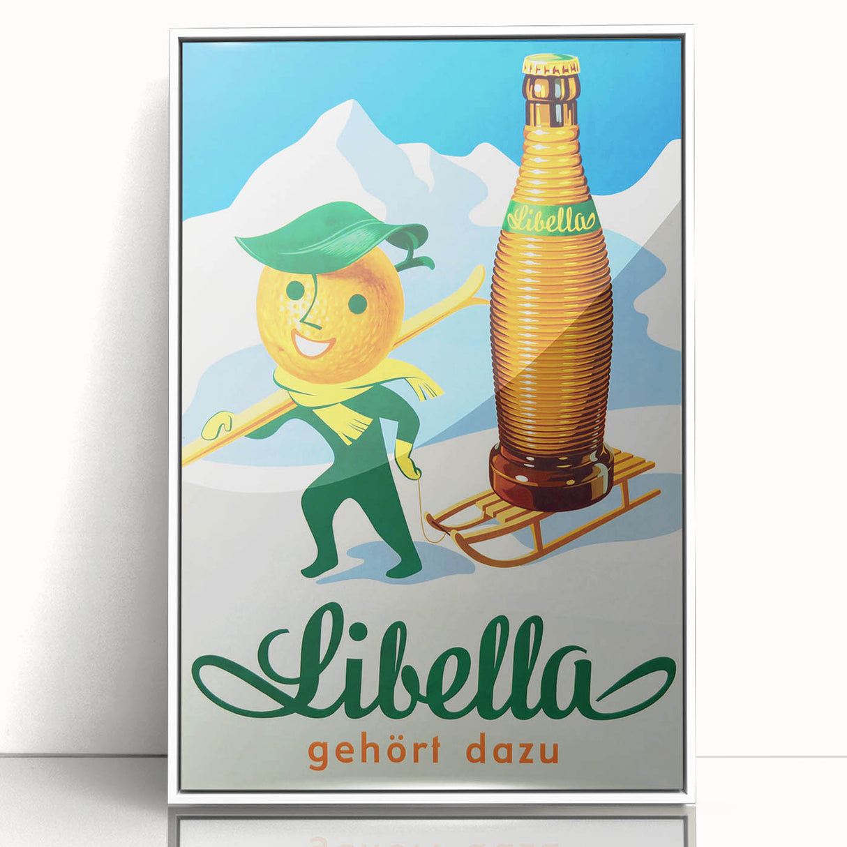 Vintage Libella Poster: Retro Orange Soda Advertising Wall Art