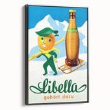 Vintage Libella Poster: Retro Orange Soda Advertising Wall Art