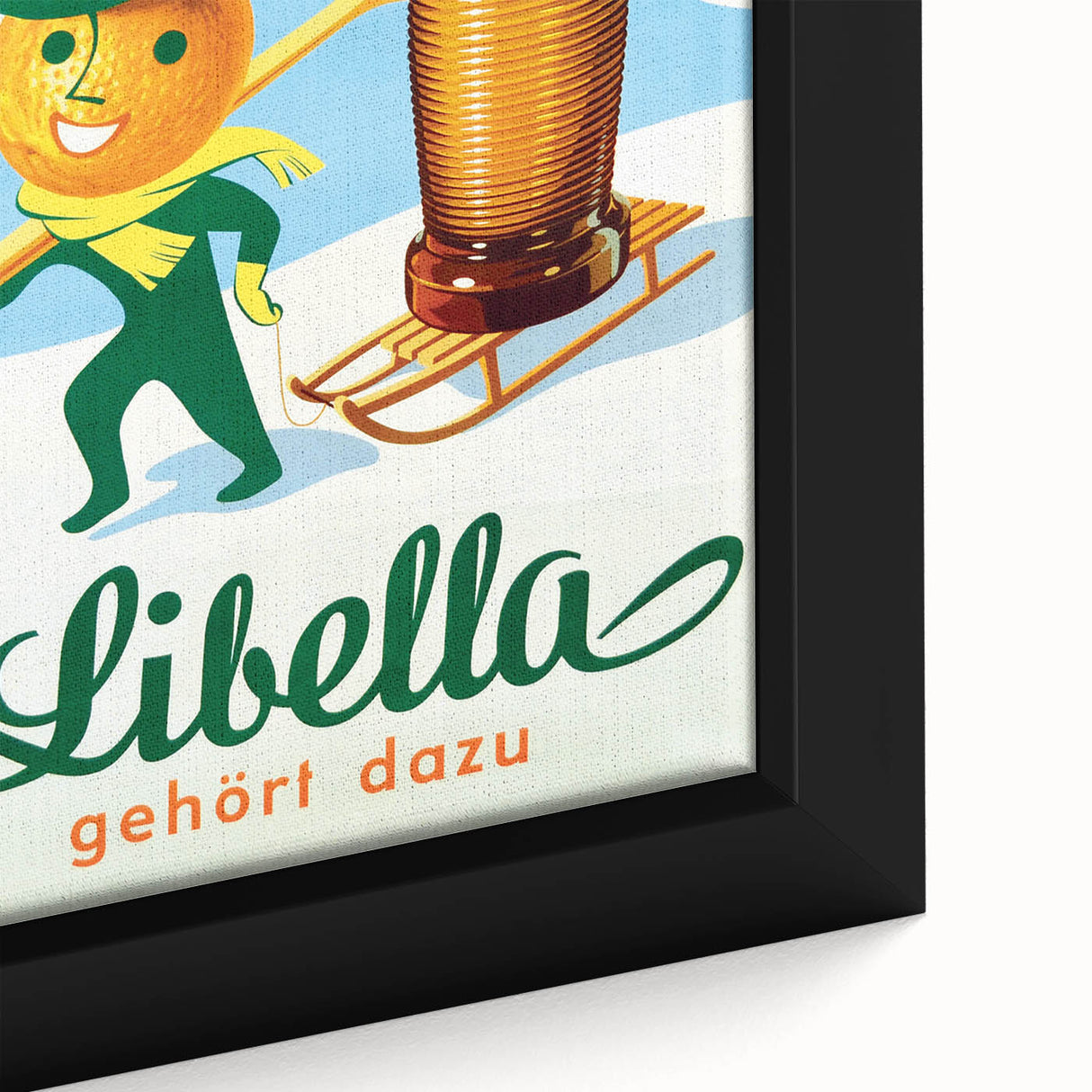 Vintage Libella Poster: Retro Orange Soda Advertising Wall Art