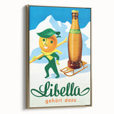 Vintage Libella Poster: Retro Orange Soda Advertising Wall Art