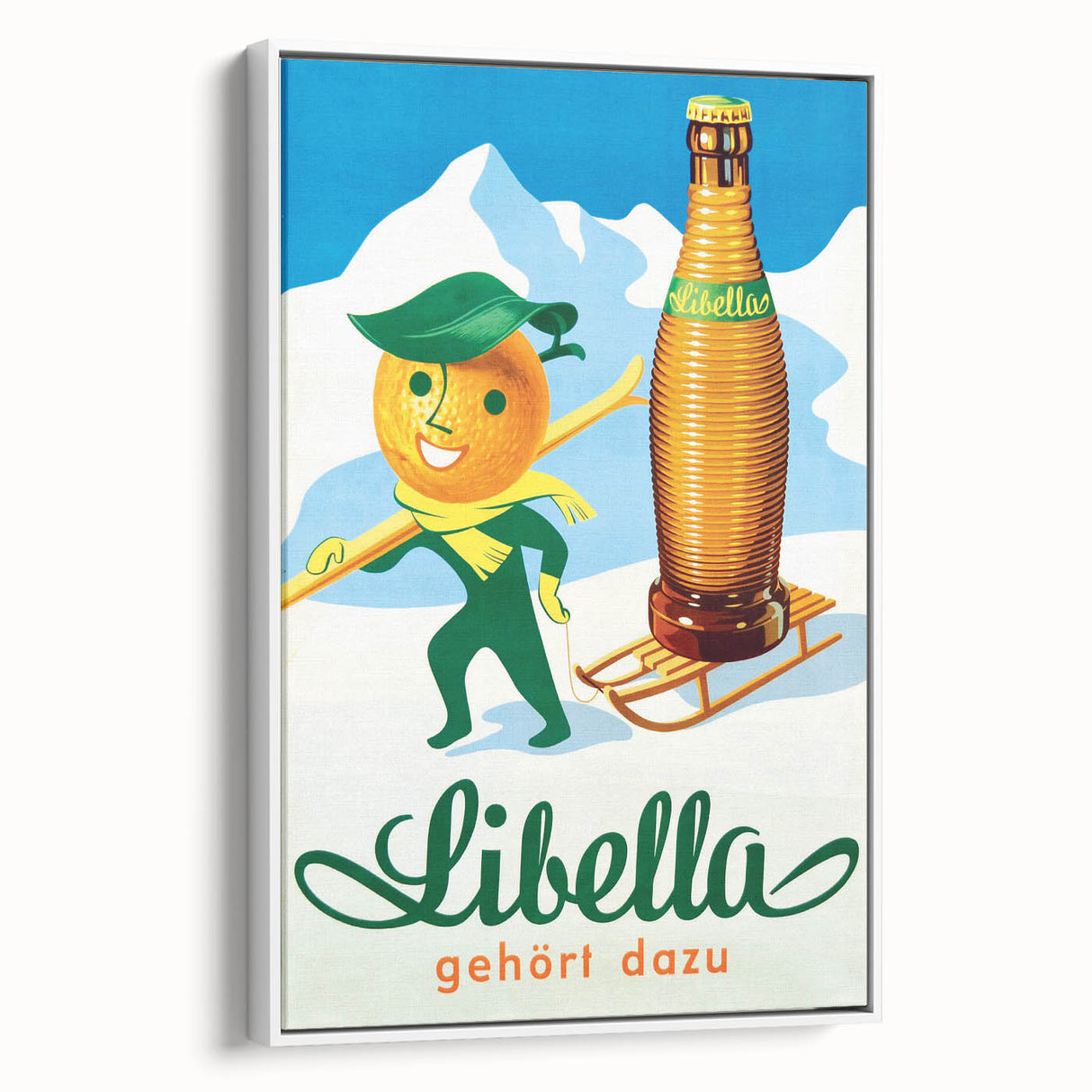 Vintage Libella Poster: Retro Orange Soda Advertising Wall Art