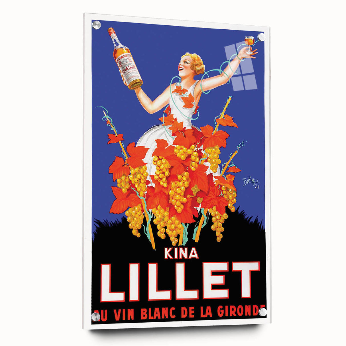 Vintage Lillet Poster: Retro Wine Advertising Wall Art for Your Home