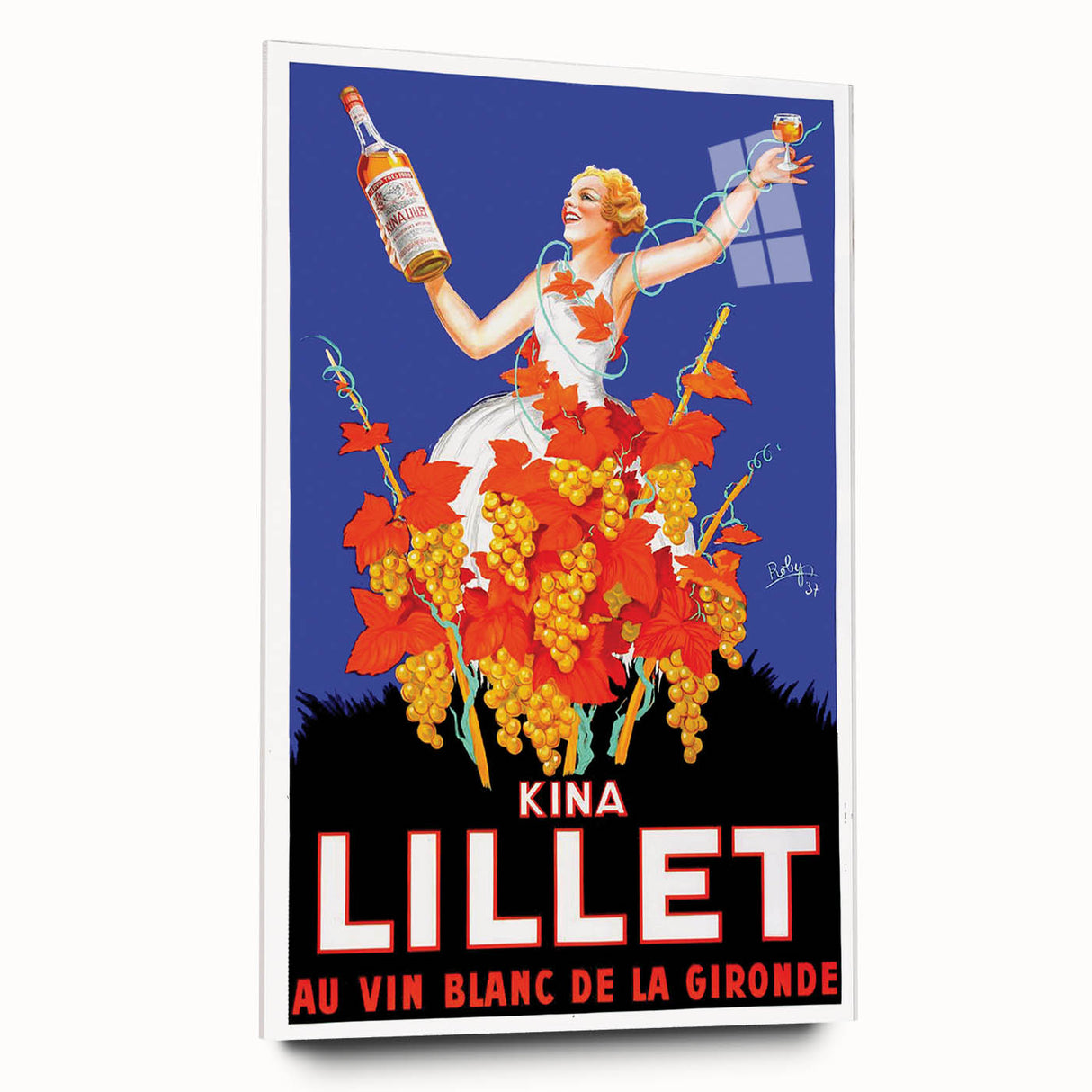 Vintage Lillet Poster: Retro Wine Advertising Wall Art for Your Home