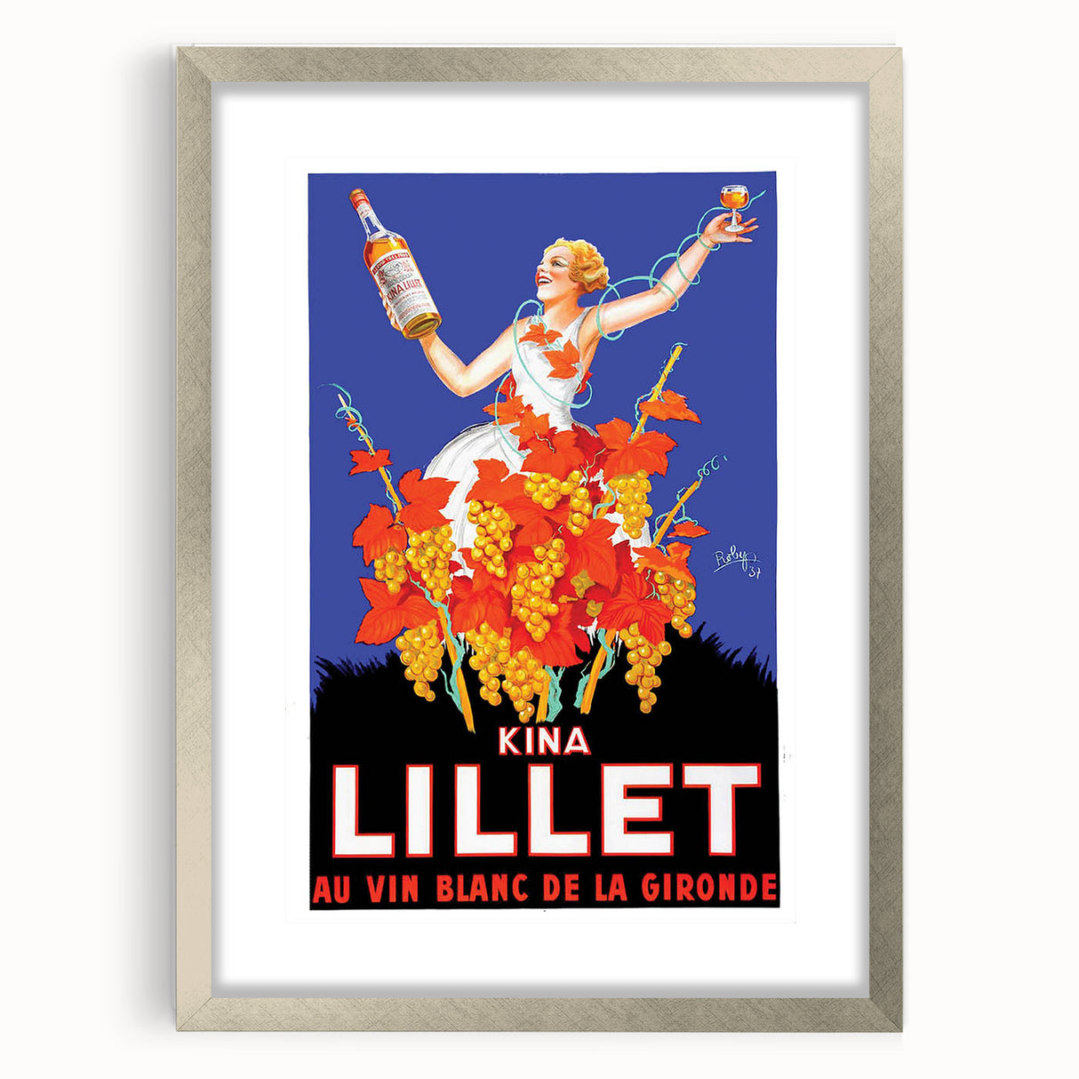 Vintage Lillet Poster: Retro Wine Advertising Wall Art for Your Home