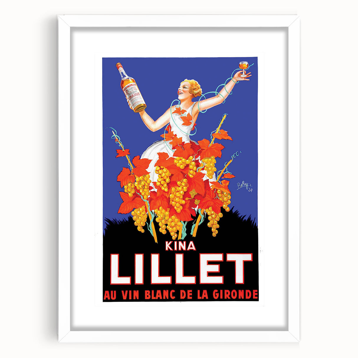 Vintage Lillet Poster: Retro Wine Advertising Wall Art for Your Home