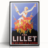 Vintage Lillet Poster: Retro Wine Advertising Wall Art for Your Home