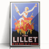 Vintage Lillet Poster: Retro Wine Advertising Wall Art for Your Home