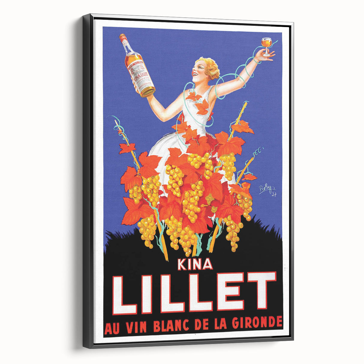 Vintage Lillet Poster: Retro Wine Advertising Wall Art for Your Home