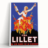 Vintage Lillet Poster: Retro Wine Advertising Wall Art for Your Home