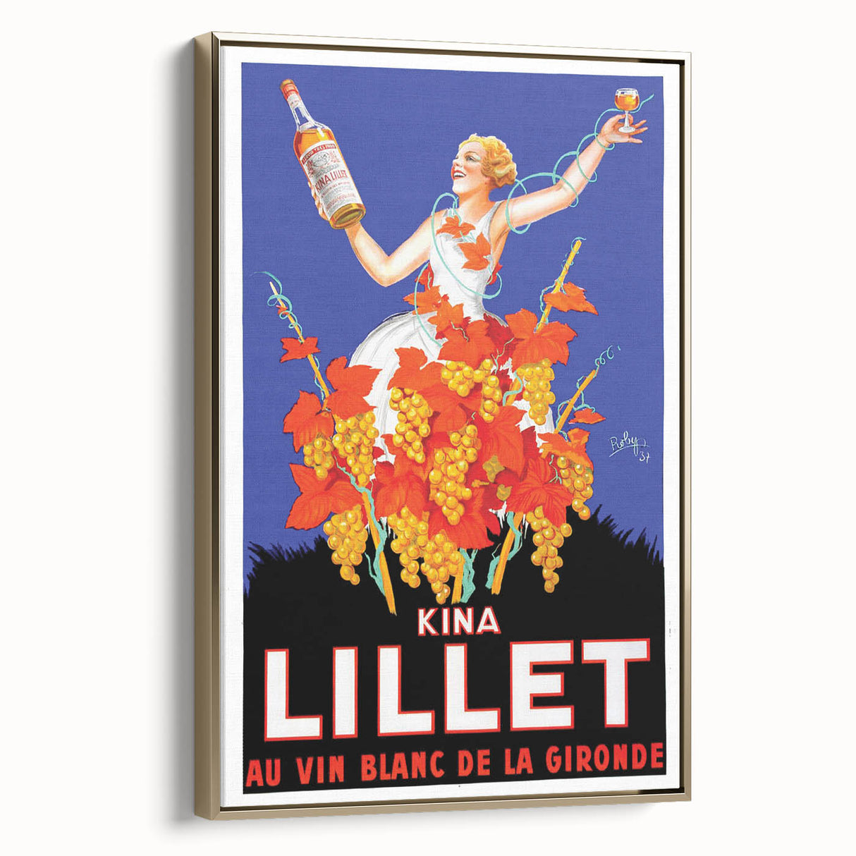 Vintage Lillet Poster: Retro Wine Advertising Wall Art for Your Home