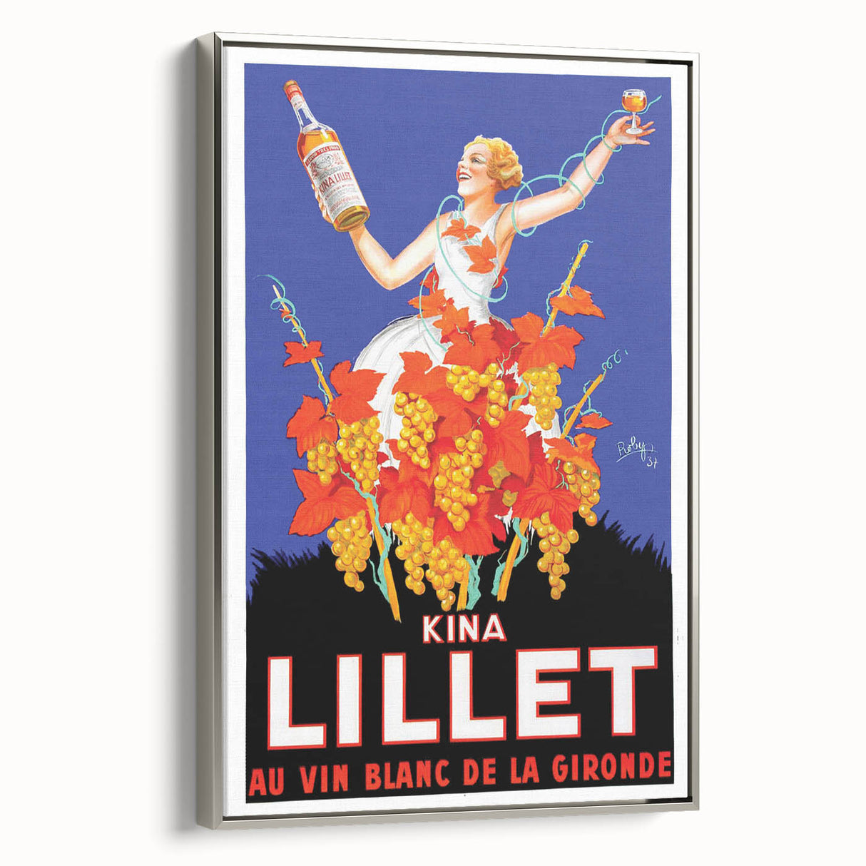 Vintage Lillet Poster: Retro Wine Advertising Wall Art for Your Home