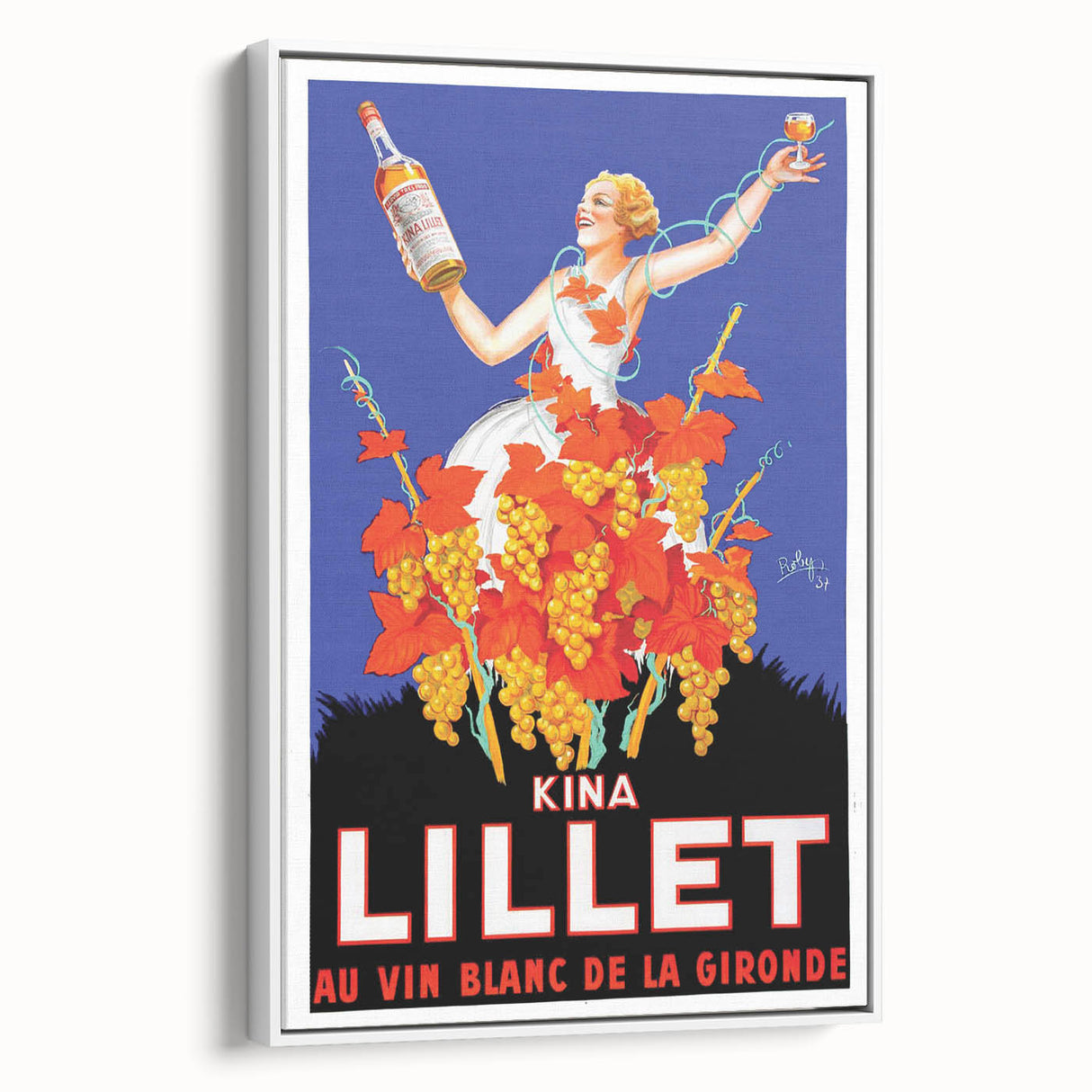 Vintage Lillet Poster: Retro Wine Advertising Wall Art for Your Home