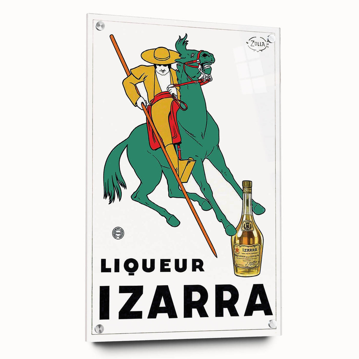 Vintage Izarra Poster: Retro Liqueur Advertising Wall Art