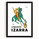 Vintage Izarra Poster: Retro Liqueur Advertising Wall Art