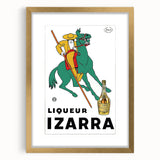 Vintage Izarra Poster: Retro Liqueur Advertising Wall Art