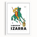 Vintage Izarra Poster: Retro Liqueur Advertising Wall Art