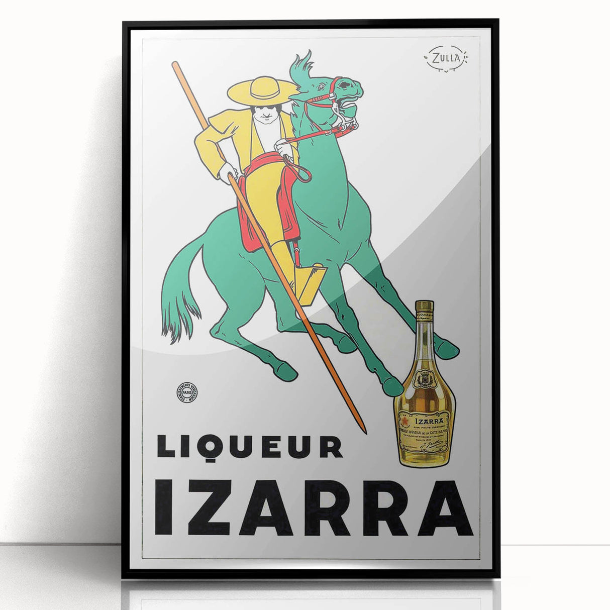 Vintage Izarra Poster: Retro Liqueur Advertising Wall Art