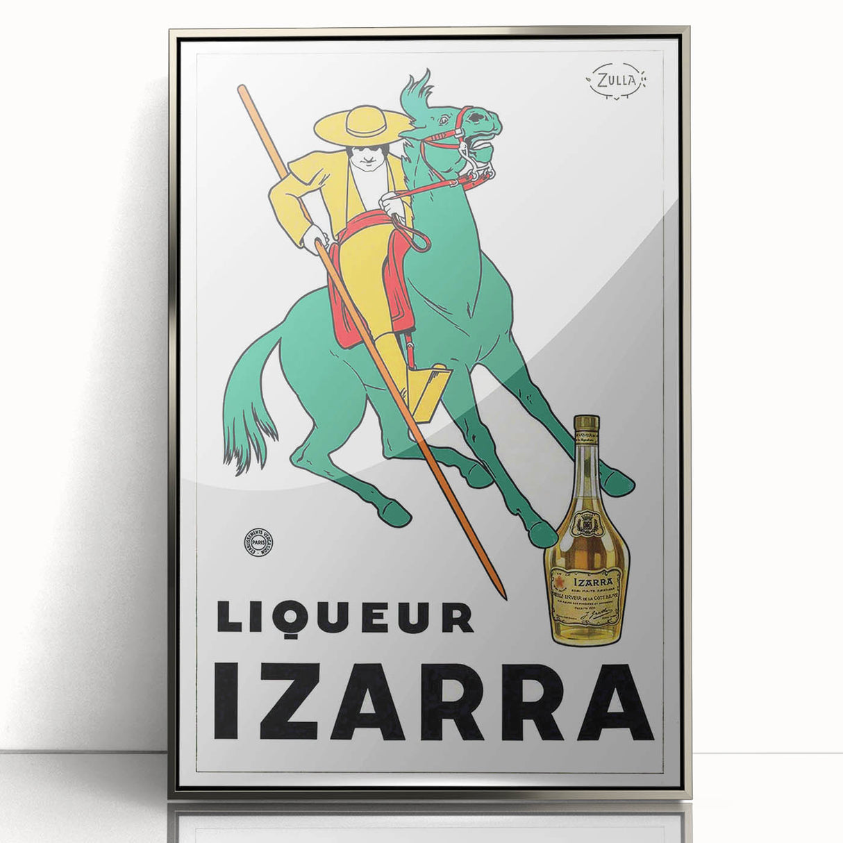 Vintage Izarra Poster: Retro Liqueur Advertising Wall Art