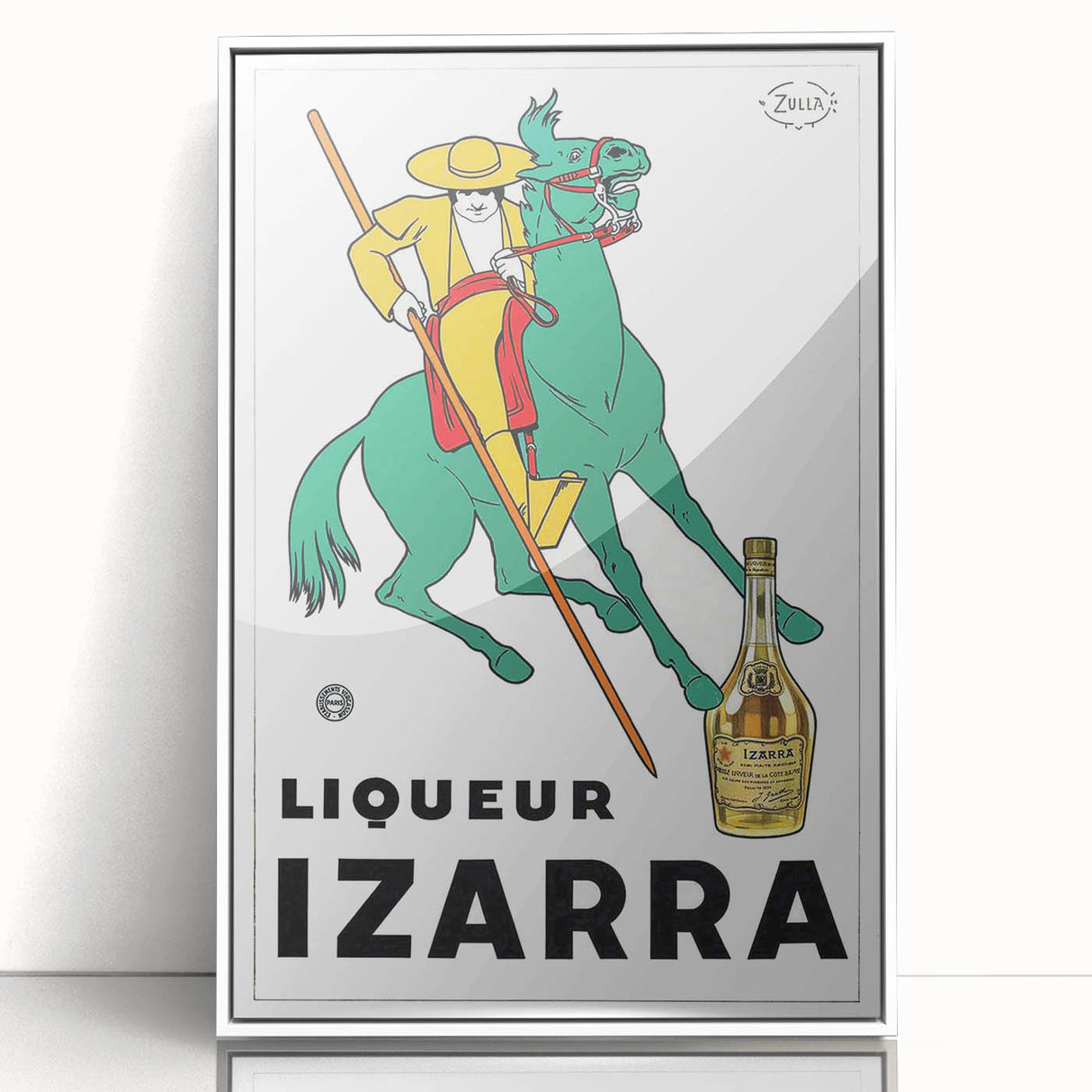 Vintage Izarra Poster: Retro Liqueur Advertising Wall Art