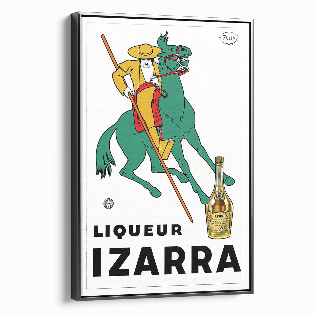 Vintage Izarra Poster: Retro Liqueur Advertising Wall Art