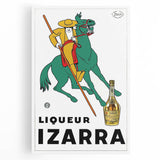 Vintage Izarra Poster: Retro Liqueur Advertising Wall Art