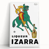 Vintage Izarra Poster: Retro Liqueur Advertising Wall Art