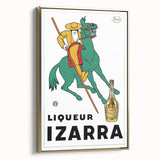 Vintage Izarra Poster: Retro Liqueur Advertising Wall Art